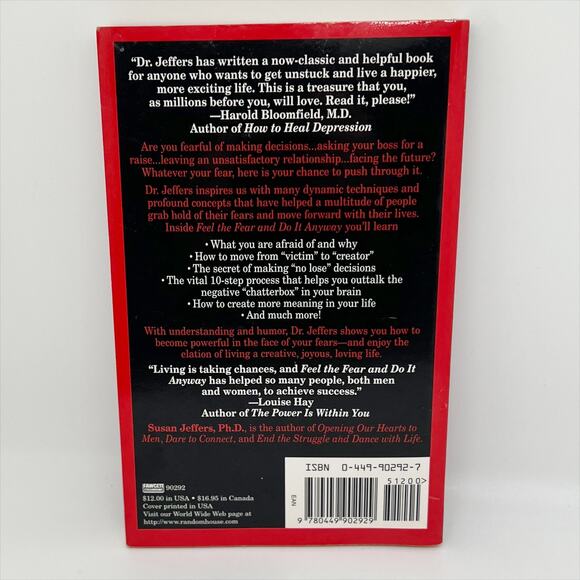 Feel The Fear And Do It Anyway Book by Susan Jeffers, Ph.D. - Picture 2 of 3